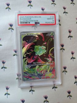 Pokemon TCG Bulbasaur 133/132 ME01 Mega Evolution Illustration Rare Holo PSA 10