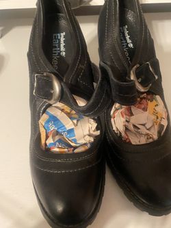 Black Timberland Heels Size (8.5)