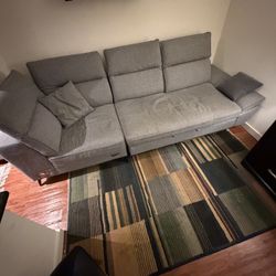Gray Convertible Couch