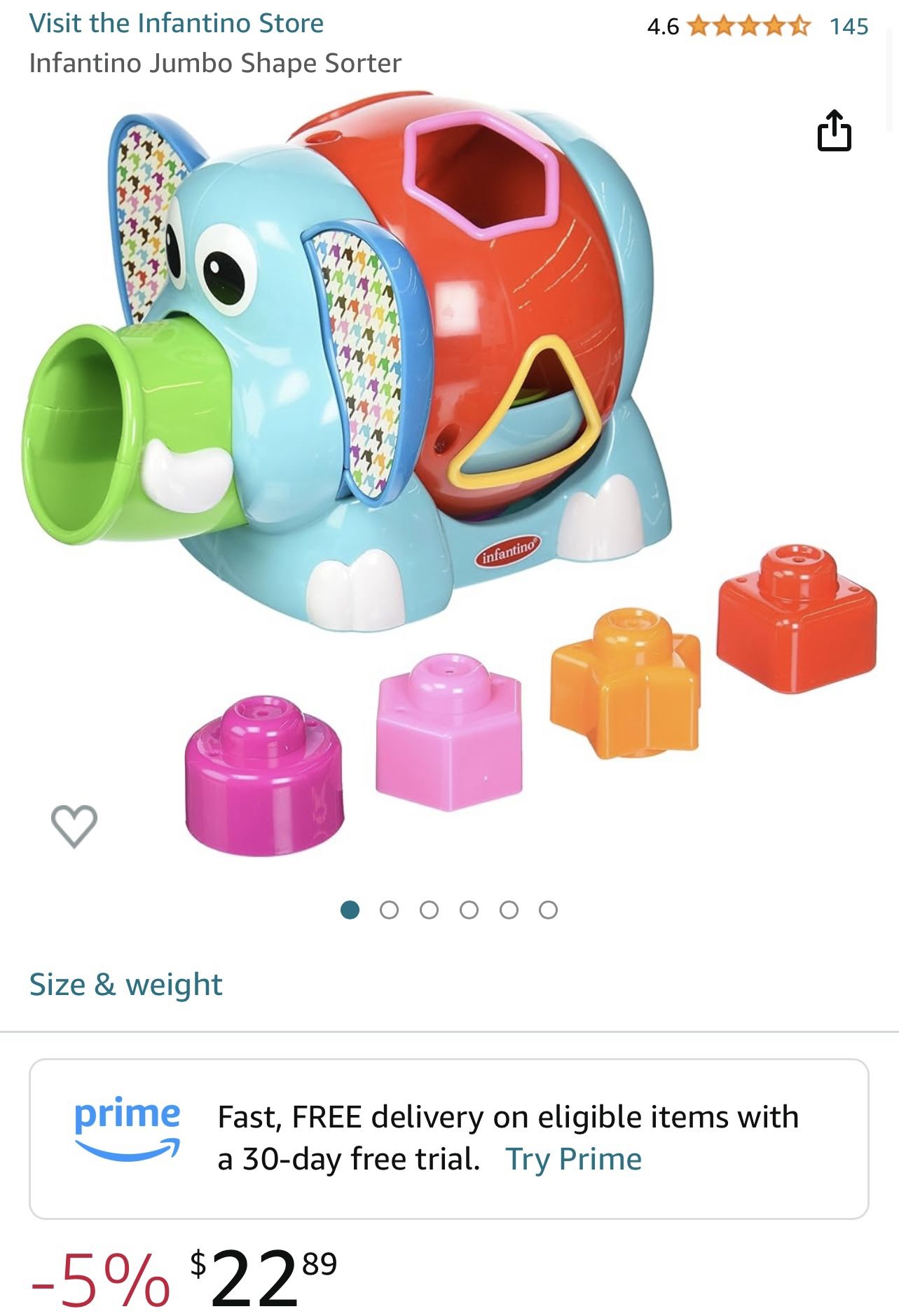 Infantino Jumbo Shape Sorter