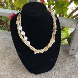 Necklace. Multi-strand. Natural Beaded Necklace