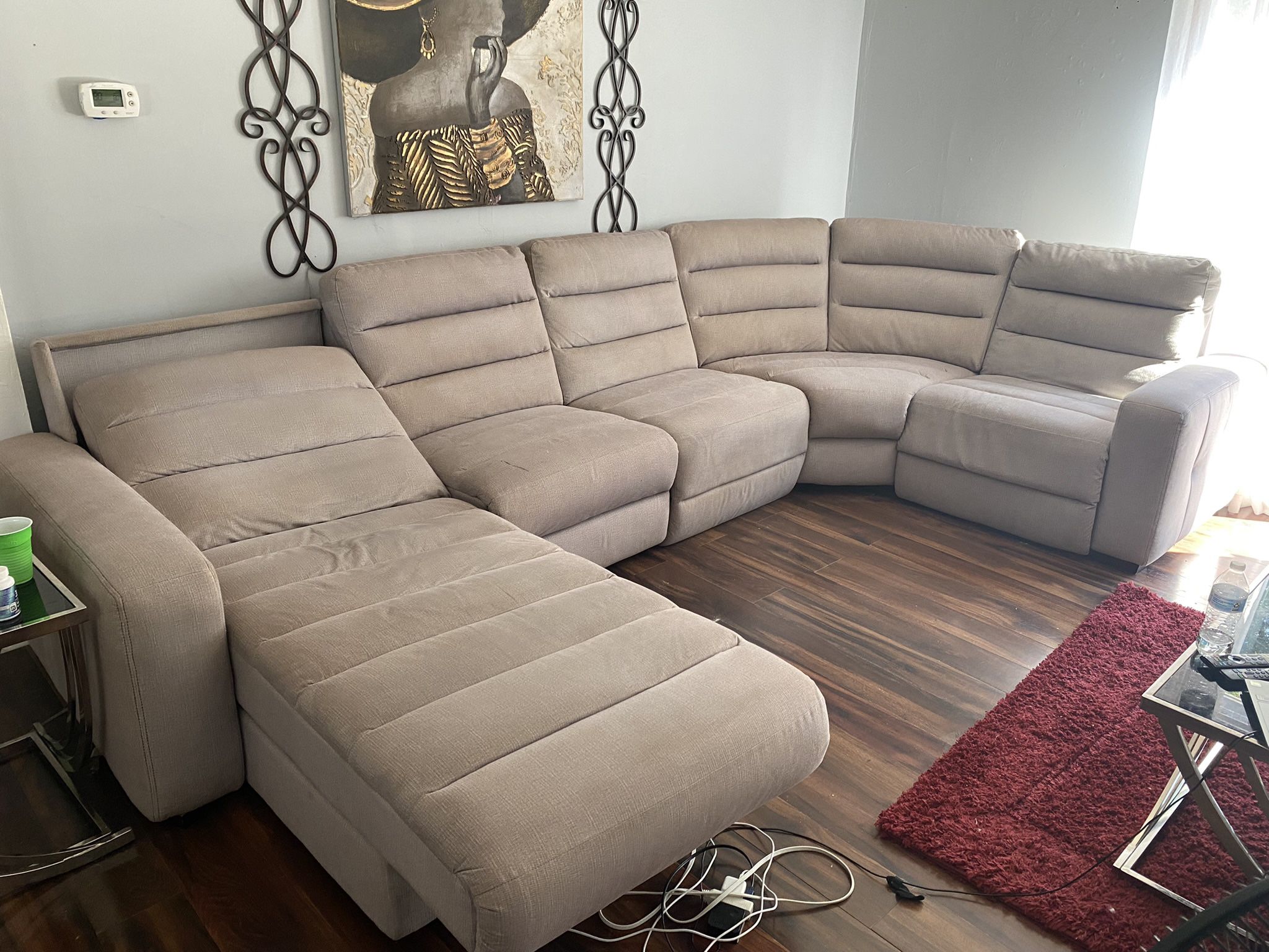 6 Piece Tan Sectional Couch