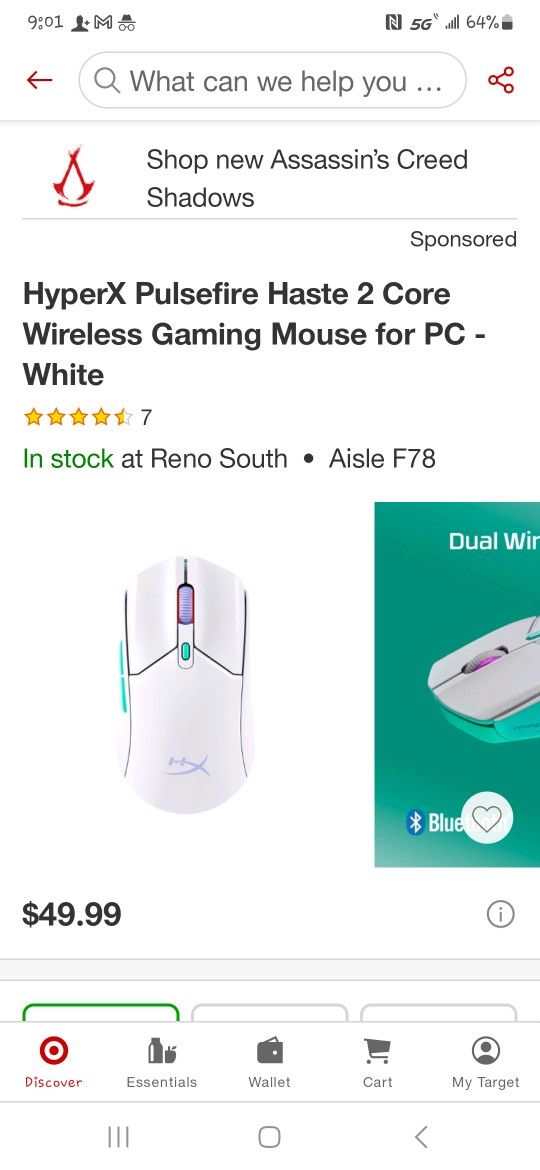 Mouse for gaming