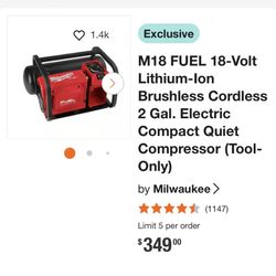 Milwaukee 2 Gal Electric Compressor