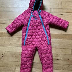 Bright Pink Rugged Bear Quilted Snowsuit 18 Months 