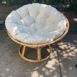 Rattan Papasan Chair Frame & Cushion