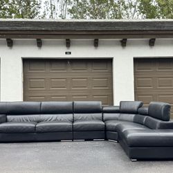 Sectional Couch/Sofa - Real Leather - Delivery Available 🚛