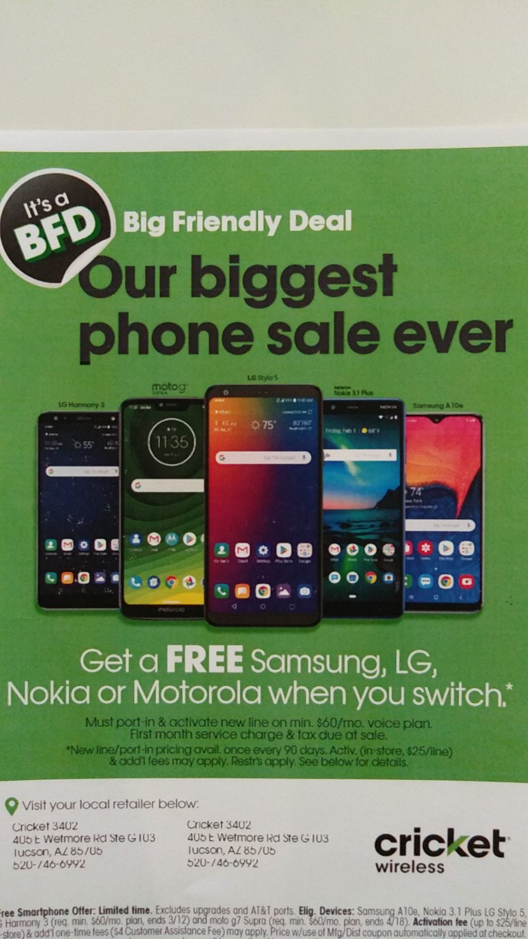 Free phones and IPhones for $29.99
