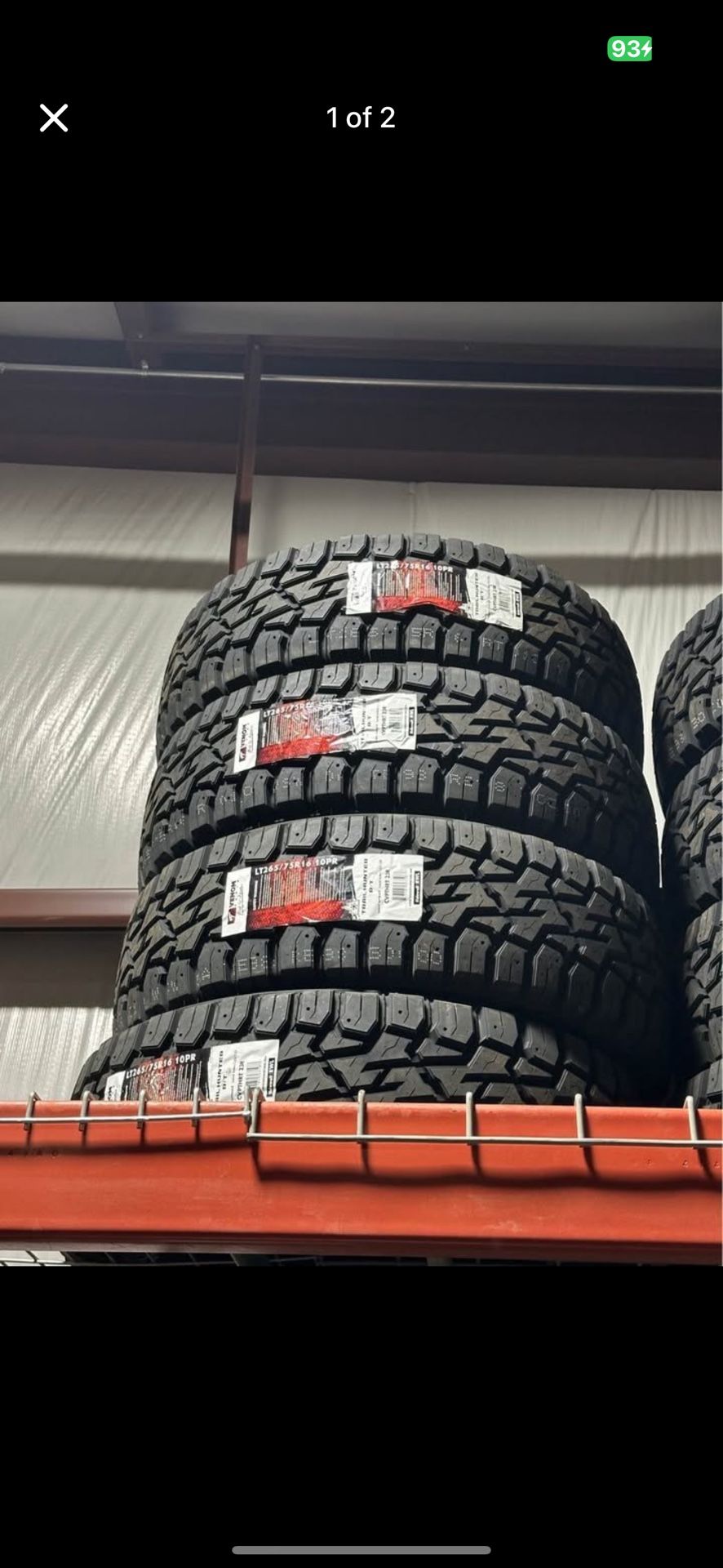 265/75/16LT Venom Trail Hunter R/T 10ply Tires