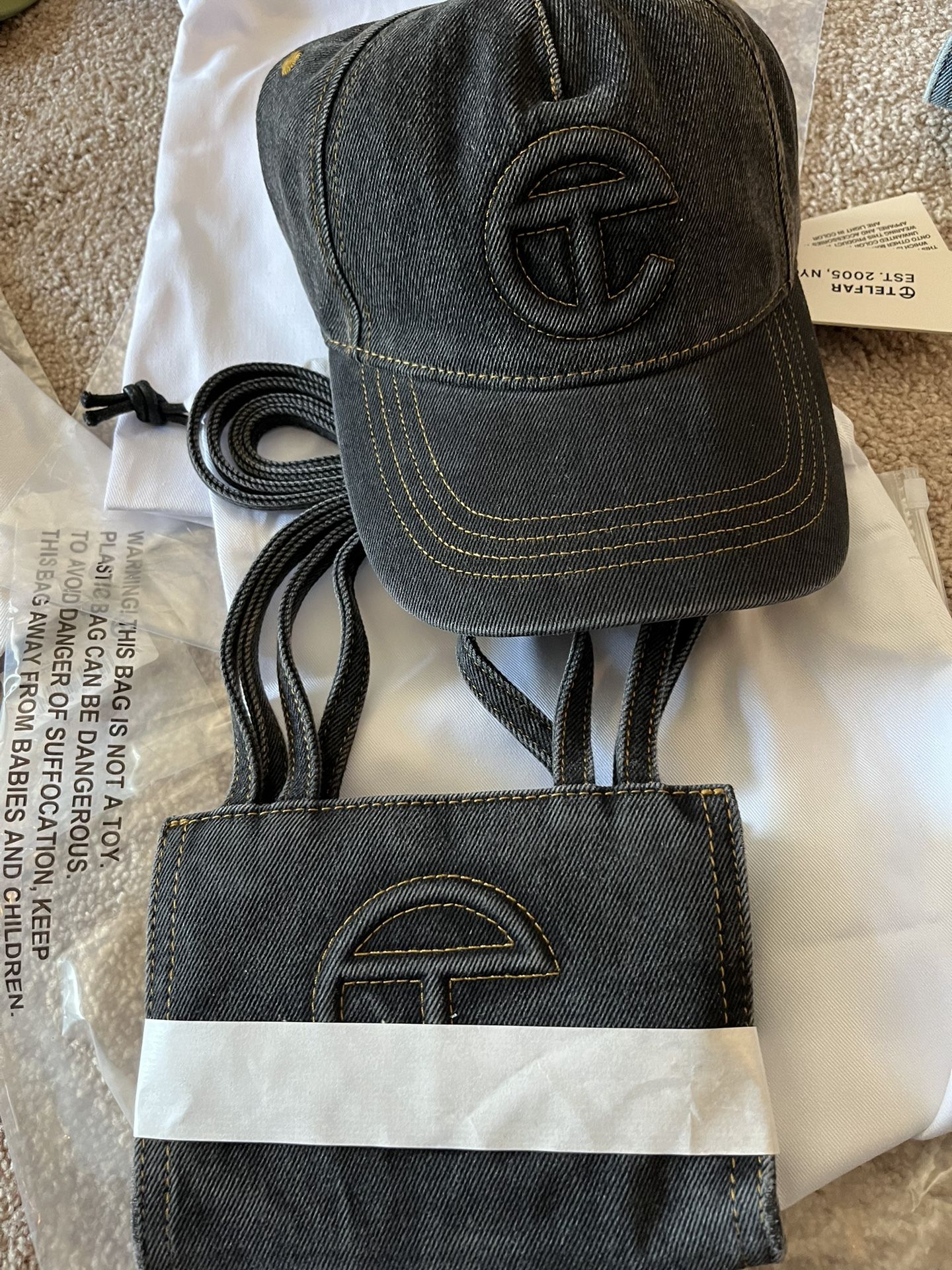 Telfar Small Black Denim