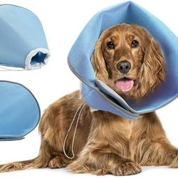 LeLePet Dog Cone Collar, Soft Dog Cone, Dog Cones for Medium Dogs,