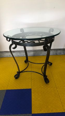 Large wrought -iron side table