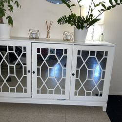Mirrored Door Accent Cabinet 