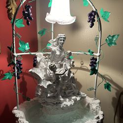 Italian Water Fountain Lamp Beautiful 2 Pieces 
