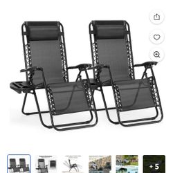 2 ZERO GRAVITY LOUNGE CHAIRS