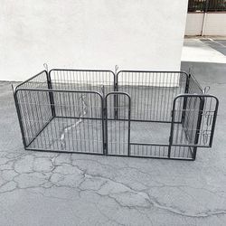 (NEW) $70 Heavy Duty 24” Tall x 32” Wide x 6-Panel Pet Playpen Dog Crate Kennel Exercise Cage Fence Play Pen 