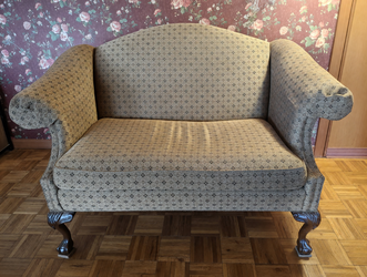 Sherrill Loveseat Good Condition 54x37x37 Patterned - Hopatcong, NJ