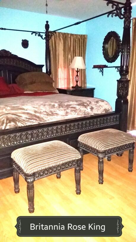 Ashley Furniture Britannia Rose complete bedroom set with rare pieces