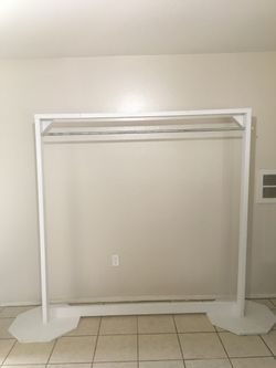 Large White Wooden Wardrobe / Drying rack