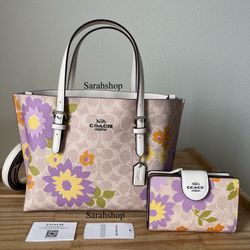 Coach Mollie Tote 25 In Signature Floral Set