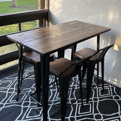  Bar-height Table And Chairs