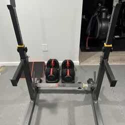 Adjustable Squat and Barbell Rack