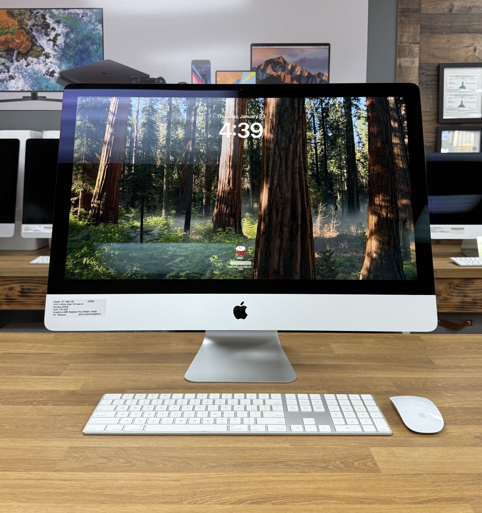 iMac 27 5K Retina 64GB RAM*1TB Intel Core i9