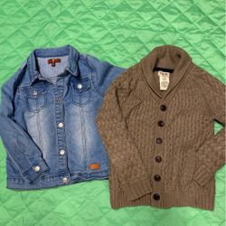 Boys 4t 4 Cardigan And Jean Jacket