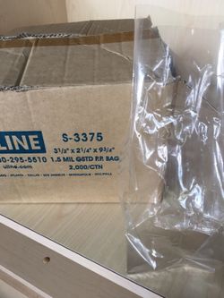 Clear bags 3 1/2" x 2 1/4" x 9 3/4"