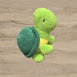 GIGGLESCAPE  PLUSH TURTLE .GREEN  STUFFED ANIMAL. 11”