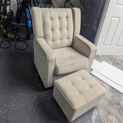 Nursery Beige Swivel Chair.