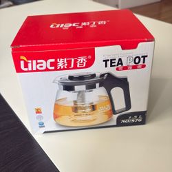 Lilac 1.5 Liter Glass Teapot