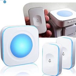 ireless Doorbell 1200 Feet Waterproof Door Bell Ringer wireless with 36 Melodies 4 Volume Flash Light 1 Receiver &2 Buttons White FUHONGRUI