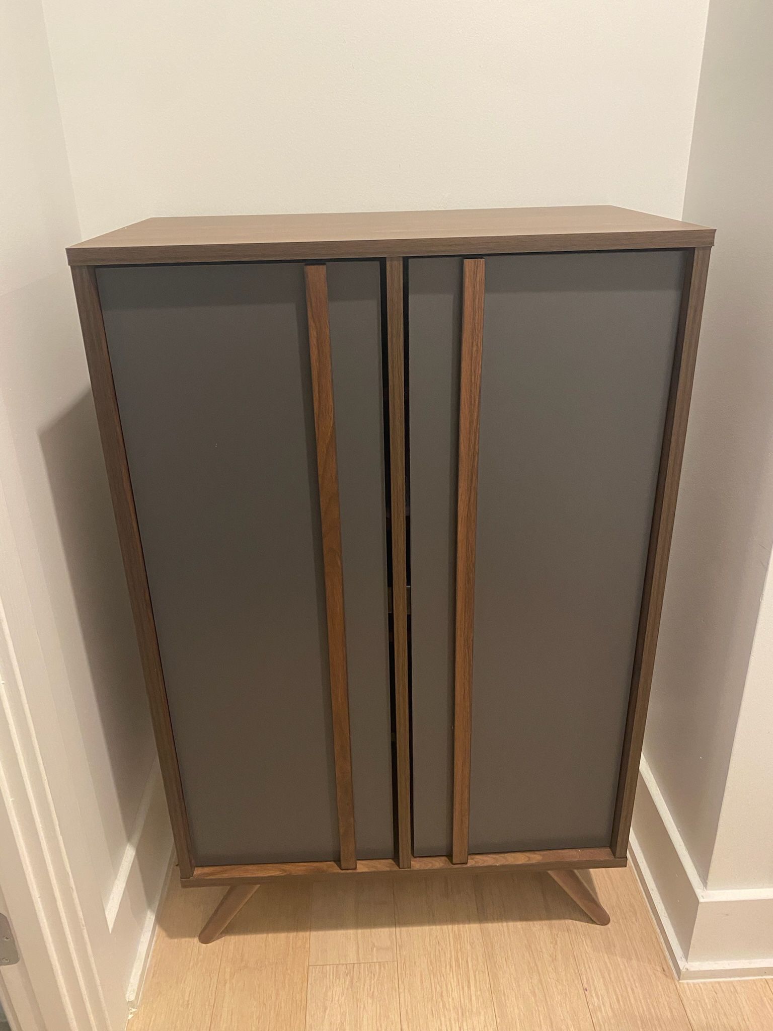 Two Tone Shoe Cabinet 