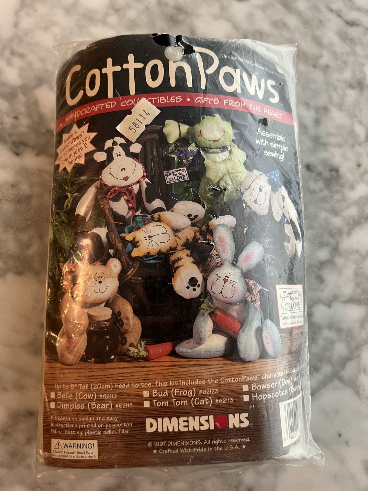 Dimensions Cotton Paws Kit , Bud (Frog)