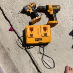Dewalt drills and battery charger