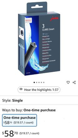 Jura 71794 "Claris Smart Filter Cartridge, Grey, 3-Piece, 5 x 10 x 10 cm