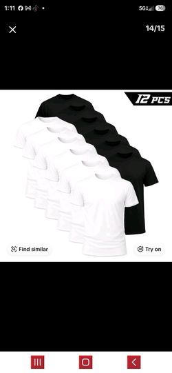 Black and White Tshirts XL