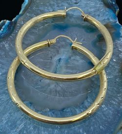 $1125 Yellow Gold Hoop Earrings