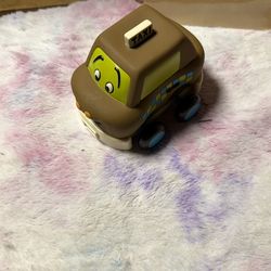 Features a "pull-back-and-go" friction motor that requires no batteries.