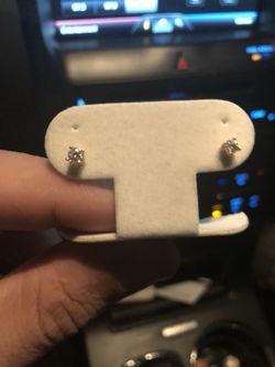 Diamond stud earrings