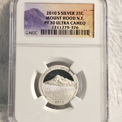 #457 Silver 2010 S Mount Hood PF70 Quarter Coin 