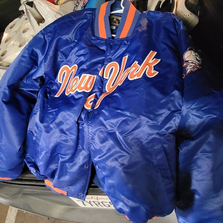 New York Mets Starter Midfield Satin Jacket - Mickey New York Mets