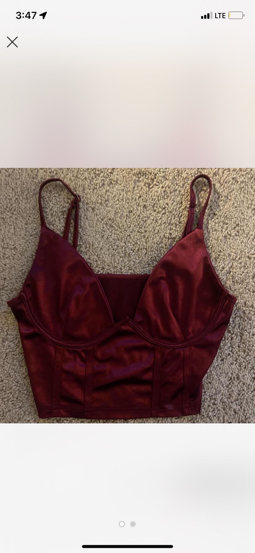 Red Corset Crop Top