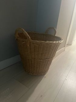 Wicker Storage Basket with Handles