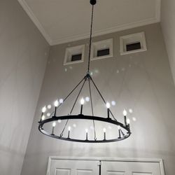 Matte Black Chandelier 