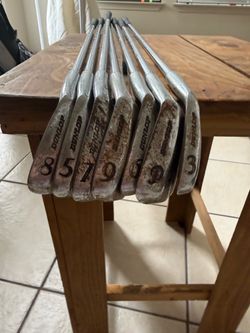Vintage Dunlop Manny Lopez Iron Set 3 5 6 7 8 9 RH Steel Shaft Golf Clubs