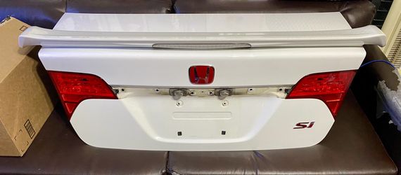 OEM 09 Honda Civic Si Sedan Trunk Taffeta White