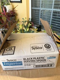 Sysco Imperial Black Plastic Serving Spoons 72-Pack