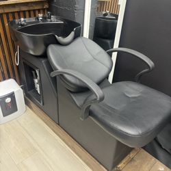 Salon Backwash Shampoo Chair + Bowl (Double Drain) – $220